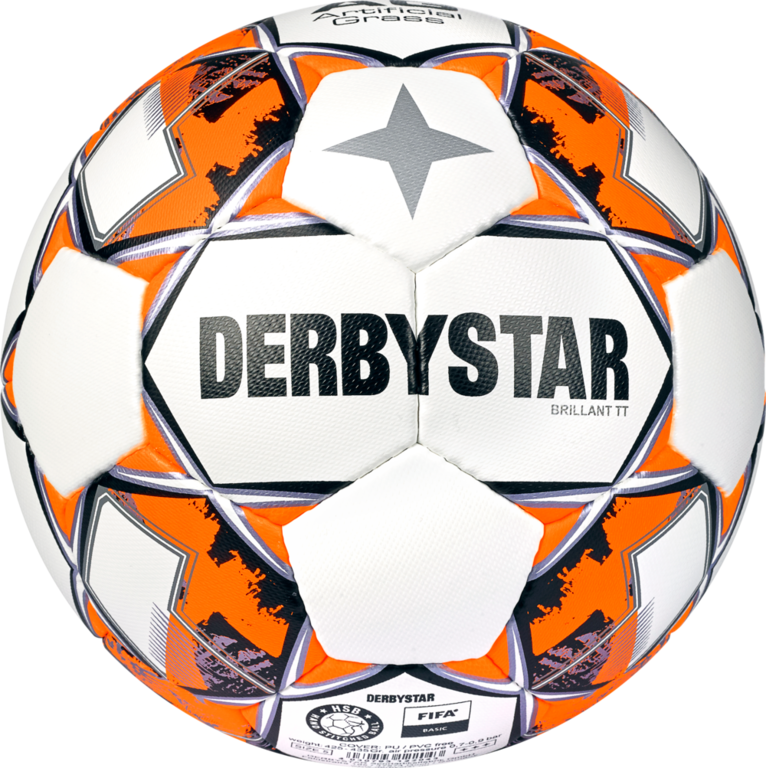 Derbystar Voetbal Brillant TT AG wit zwart oranje 1132