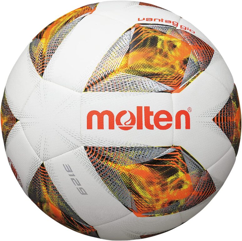 Molten zaalvoetbal A3129 latex-polyurethaan wit-oranje maat 5