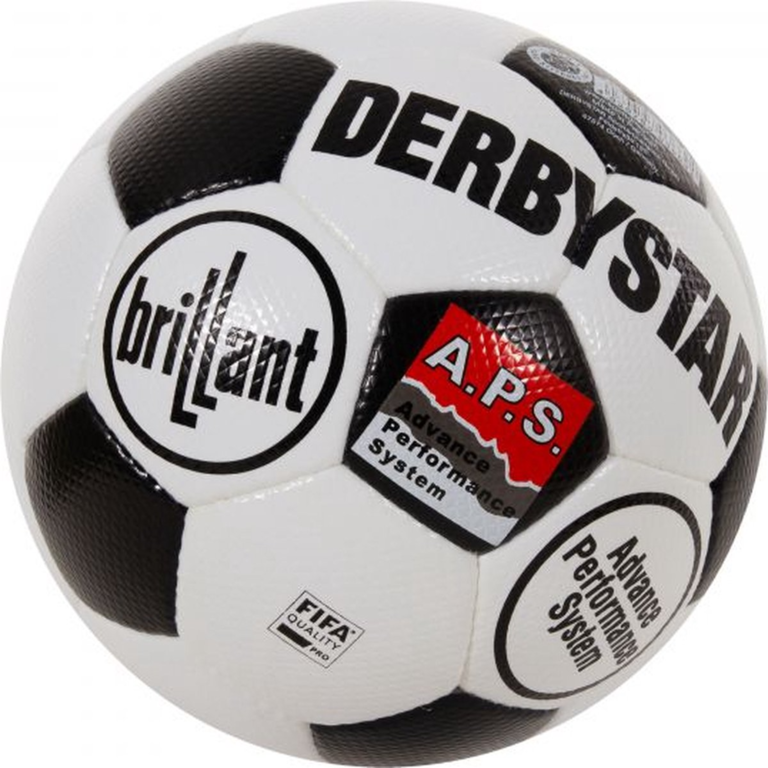 Derbystar Voetbal Brillant APS Retro II Wit zwart 1738