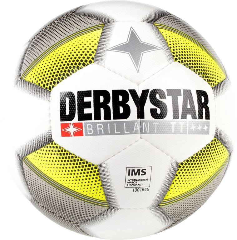 Derbystar Voetbal Brillant TT DB wit grijs geel 1018